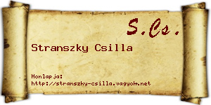 Stranszky Csilla névjegykártya
